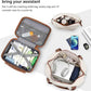 Joyway Luggage Set 3 Piece Suitcase Sets with Spinner Wheel,Hardside Expandable Travel Laggage with TSA Lock (13/20/24/28 White brown
