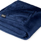 Bare Home Fleece Blanket - Full/Queen - Ultra-Soft Lightweight for Bed, Sofa, and Couch - Luxury Microplush - Cozy Warm Blanket (Full/Queen, Dark Blue)
