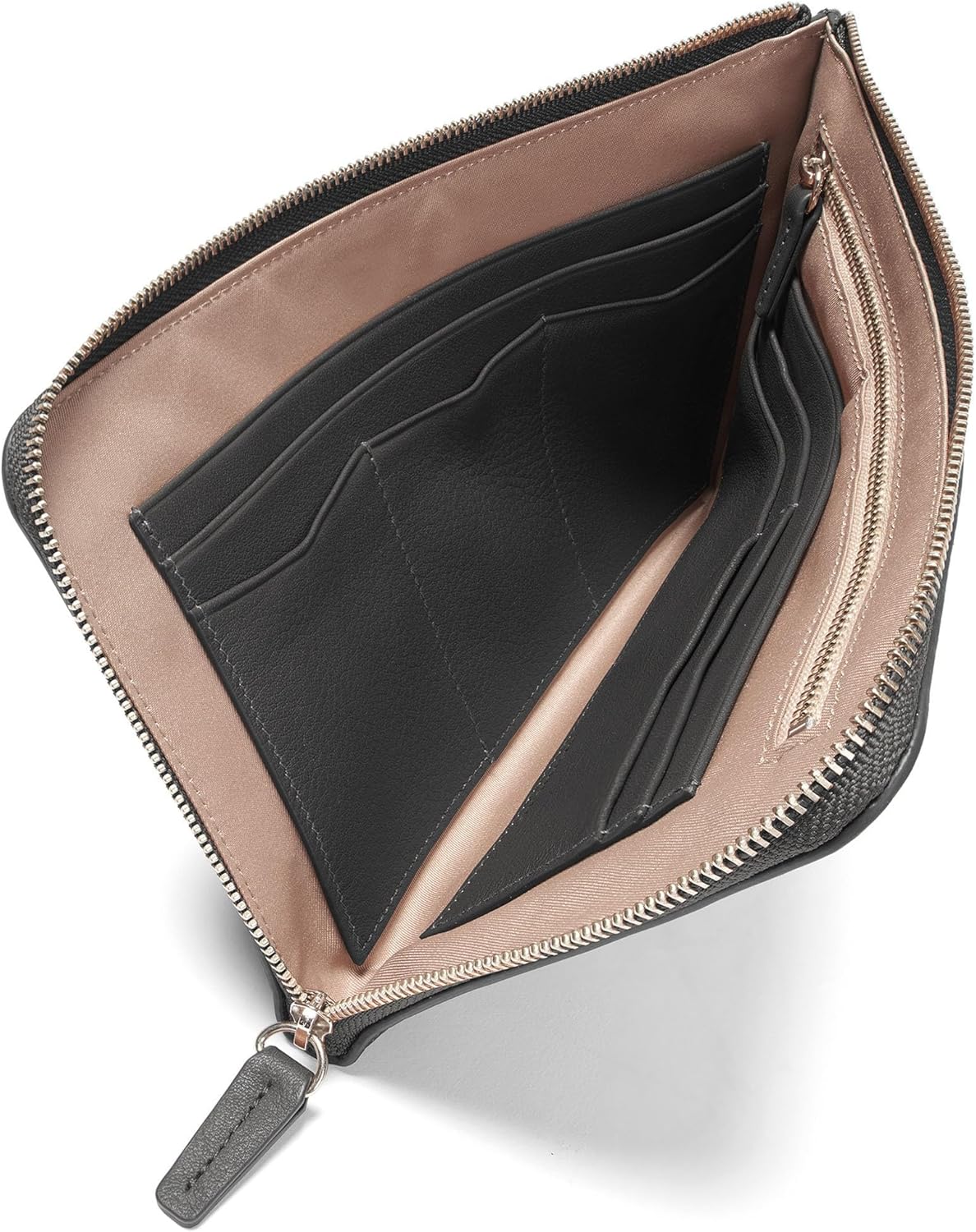 Leatherology Black Onyx Leatherology Slim Zip Travel Wallet - Compact and lightweight, Versatile storage, Zip closure - Roamly