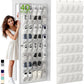 Unjumbly Over the Door Shoe Organizer with 40 Large Breathable Mesh Pockets, Space Saving Shoe Holder, Hanging Shoe Rack for Entryway Bedroom Closet Storage (White, 40 Pockets)