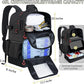 Fishing Backpack with Tackle Boxes,45L Large Tackle Bag with Cooler & Fishing Gear Kit,Waterproof Tackle Backpack for Gift with Fishing Lures, Fishing Pliers,Black