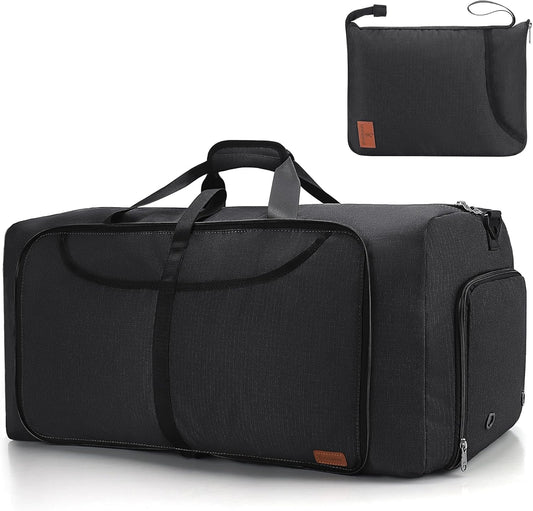 100L Duffle Bag for Travel, Extra Large Foldable Waterproof Travel Duffel Bags Weekender Overnight Bag for Men and Women with Shoe Compartment - Roamly