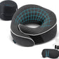 Travel Neck Pillow 100% Memory Foam – Airplane & Car Travel Essentials Kit with 3D Eye Mask, Earplugs & Mesh Bag – Sleeping Support Pillow for Adults (Dark Grey)