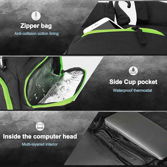 LARIPOP Basketball Backpack Bag with Ball Compartment Ventilated Shoe Compartment for Men Youth Soccer Volleyball Training