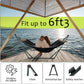 Tranquillo Universal Hammock with Stands Electro Static Coated Steel, Adjustable Foldable Hammock Stand with 2 Layered Polyester Net and Carry Bag for 2 Persons (Canvas - Black)