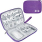 Electronics Travel Organizer,Portable Waterproof Electronic Travel Storage Bag for Small Charging Cord Storage,Charger,Small Electronics,SD Card etc,for Travel,Business -Purple