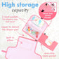 Kopi Baby Portable Diaper Changing Pad - Baby Diaper Changer Travel Bag with Wipes Pocket, Smart Design Portable Changing Mat, Infant Travel Station Kit, Gift for Newborn Girl & Boy - Pink, Classic