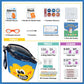 StBernard Kids First Aid Kit, EDC Mini Portable Medical Kit with Cute Bandages, Triple Antibiotic for Children's Daily Boo-Boos, Suits for Home, School, Hiking, Cub Scouts, Backpacking (Blue)