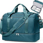 Travel Duffel Bag for Women, Carry-on Overnight Weekender Bags with Wet Pocket, For Spirit Airlines 18x14x8 Personal Item Bag,Small,Peacock Blue