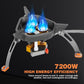 WADEO 7200W Windproof Camping Stove, Camping Gas Stove with Piezo Ignition, Two Fuel Canister Adapter, Carry Case, Portable Stove, Backpacking Stove for Outdoor Backpacking Hiking and Picnic
