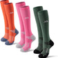 Compression Socks for Women and Men,Knee High 15-20mmHg Graduated Circulation(3 Pairs) for Nurses,Pregnant,Travel