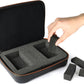 USA Gear Water Resistant EVA Foam Hard Case Compatible with Go Pro Hero13 / Hero12 Charger, Insta360 ONE RS Twin, Insta360 X4-8K & More - Lightweight, Customizable Interior, Mesh Pocket (Case Only)