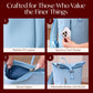 Two Bottle Rolltop Wine Tote Bag – Stylish PU Leather Wine Backpack with Matching Tumblers – Compact & Lightweight Wine Carrier with Padded Straps & Compartments for Travel & Picnics – Light Blue