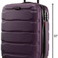 Samsonite Omni PC Hardside Expandable Luggage with Spinner Wheels, Purple, Carry-On 20-Inch