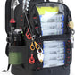 Fishing Tackle Backpack with Cooler,45L Large Tackle Bag with 2 Rod Holders & Clear Window,Outdoor Fishing Backpack for Fishing,Camping, Hiking,Black