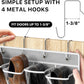 Simple Houseware 24 Pockets Large Clear Pockets Over The Door Hanging Shoe Organizer, Gray (56" x 22.5")