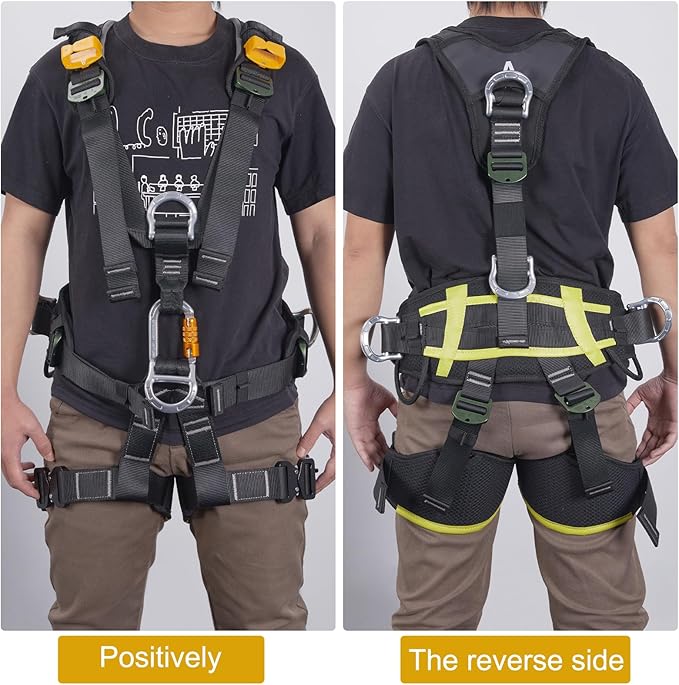 SOB Outdoors Lightweight Hunting Harness, Tree Stand Harness with 360 Degree Rotation, Adjustable Breathable Padded Safety Harness