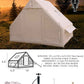 Cotton Inflatable Camping Tent, 2-4 Person, Windproof Glamping Design with Skylight, Instant Setup (2~4person(10.2'L X 8'W X 7'H)-Green)