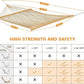 Lazy Daze Hammocks Double Rope Hammock, 2 Person Traditional Outdoor Hand Woven Cotton Rope Hammock with Spreader Bar, Carabiners, Tree Straps, Chains for Patio Yard - Max 450 Lbs, Tan