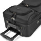 U.S. Traveler Lightweight Rolling 20" Carry On Luggage Softside Suitcase, Black, 2 Wheel Single