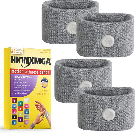 Motion Sickness Bands/Acupressure Nausea Wristband for Nausea,Sea Sickness Wristbands for Natural Relief of Morning Sickness,Dizziness, Motion Sickness(Car, Sea, Flying Travel Sickness)