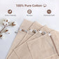 100% Cotton Mesh Laundry Bags, Premium Soft, No Dye, Set of 4, Natural