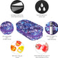 Serfeymi Weekly Travel Pill Organizer 2 Times A Day AM PM Rainbow Pill Box 7 Day with Zipper Canvas Pill Case, Medicine Organizer for Pills, Vitamins, Fish Oils - Green 01+ Purple 01