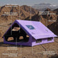 Inflatable Camping Tents 8-10 Person,129 Square Feets Large Inflatable Camping Tent with Stove Jack,Blow up Tent with Mesh Windows & Pump