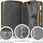Joyway Luggage Set 3 Piece Suitcase Sets with Spinner Wheel,Hardside Expandable Travel Laggage with TSA Lock (13/20/24/28 Green brown