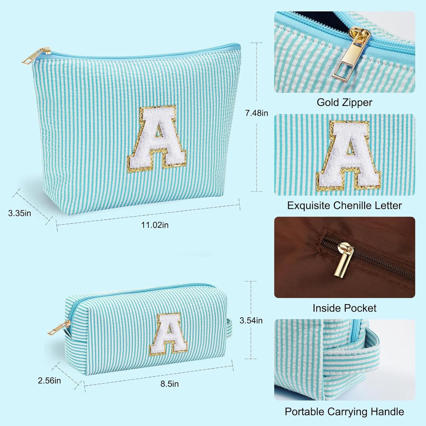 YOOLIFE Cute Cosmetic Bag Travel Bag - Makeup Bag Large Makeup Bag Make Up Bag Travel Cosmetic Bag Travel Size Toiletries Personalized Daughter Gifts Sister Gifts for Women Her Birthday Gifts Gift T - Roamly