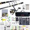 Goture Fishing Rod and Reel Combos,1.8M-2.7M Telescopic Fishing Pole Spinning Reel Line Lures Set with Carrier Bag,Telescopic Rod Kit for Starter Travel Saltwater Freshwater Gear Gift