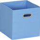 Household Essentials, Light Blue 6 Pack Fabric Storage Bins with Handle