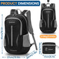 ZOMAKE Ultra Lightweight Packable Backpack 25L, Foldable Hiking Backpacks Water Resistant Small Folding Daypack for Travel(Solid Black)