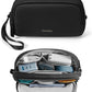 tomtoc Electronic Organizer Travel Case, Water Resistant Dual Compartment Tech Pouch Cable Organization Storage Bag for Charger, Cord, Phone, Hard Drive, Power Bank, Accessories Travel Essentials - Roamly