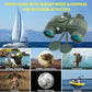 10X50 Waterproof Fogproof Military Marine Binoculars w/Internal Rangefinder & Compass, Marine Binoculars for Adults with BAK4 Prism FMC Lens for Navigation Bird Watching Hunting