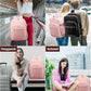 LOVEVOOK Travel Backpack for Women & Men 40L,Airline Approved Carry On Backpack Travel Essentials,TSA Carry on Luggage,Waterproof Personal Item Travel Bag,Suitcase with 3 Packing Cubes,Pink-Pink