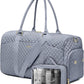 Weekender Travel Duffle Bag for Women - Carry on Bag with Shoe Compartment Overnight Bags with Toiletry Bag Wet Pocket Weekend Traveling Yoga Gym Hospital Bags for Labor and Delivery Grey