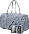 Weekender Travel Duffle Bag for Women - Carry on Bag with Shoe Compartment Overnight Bags with Toiletry Bag Wet Pocket Weekend Traveling Yoga Gym Hospital Bags for Labor and Delivery Grey