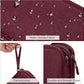 FYY Electronic Organizer, Travel Cable Organizer Bag Pouch Electronic Accessories Carry Case Portable Waterproof Double Layers Storage Bag for Cable, Charger, Phone, Earphone, Medium Size- Wine Red