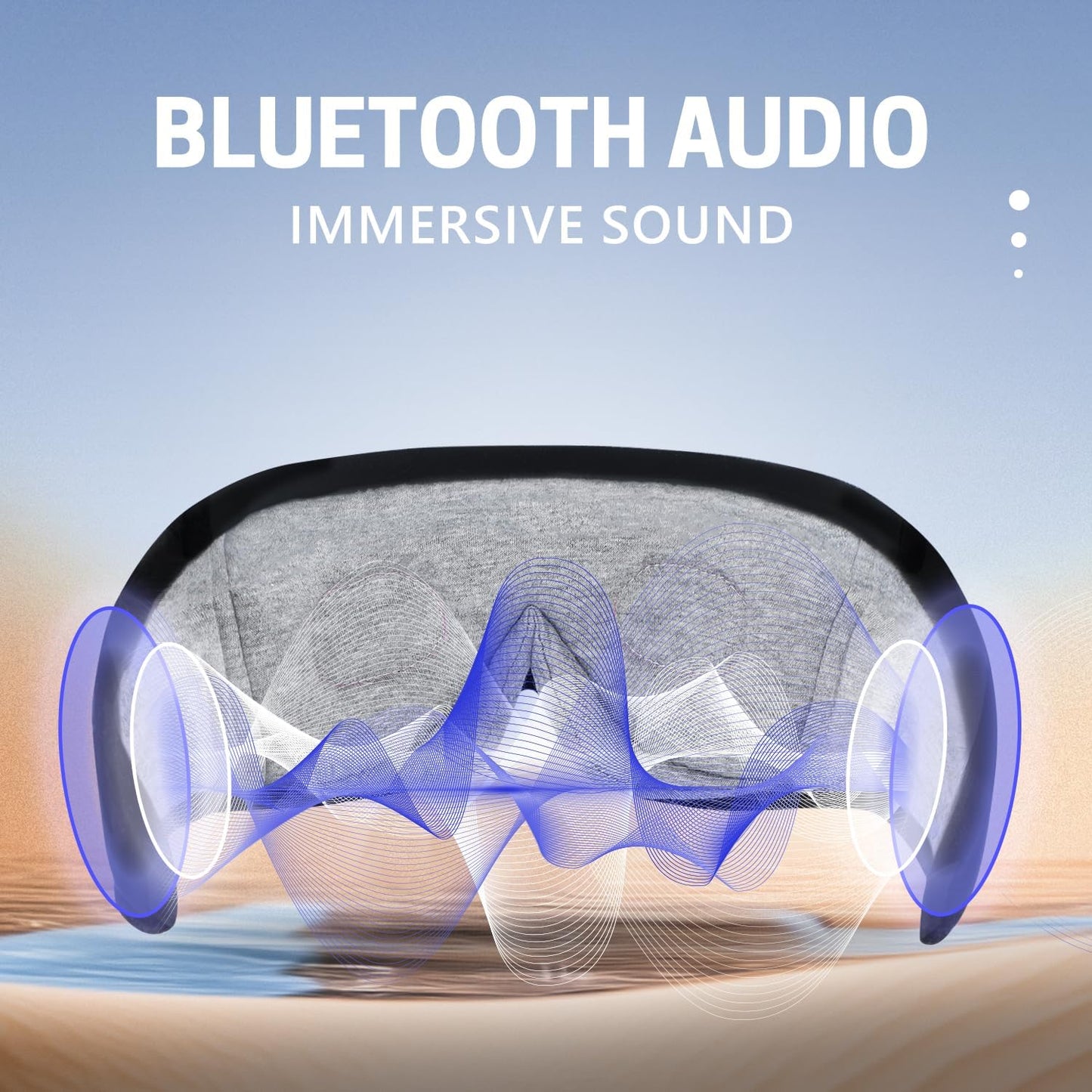 Sleep Mask with Bluetooth Headphones 3D Contour Sleeping Headphones 5.4 Wireless Bluetooth, Ultra-Thin Stereo Speakers Blackout Eye Masks for Men Women Travel Sleep