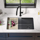 KRAUS Kitchen Sink Bellucci 29” Undermount Workstation Granite, Metallic Gray, Accessories, KGUW2-30MGR