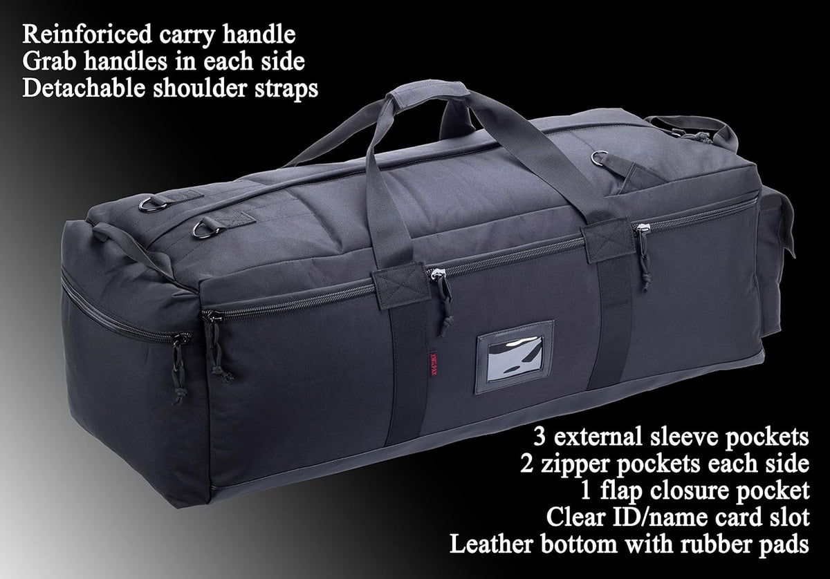 Large Military Duffle Bag Tactical Gear Load Out Bag Deployment Cargo Bag Travel Sports Equipment Duffel Luggage Bag with Backpack Straps 90L - Roamly