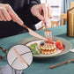 20-Piece Rose Gold Silverware Set for 4,Modern 18/10 Stainless Steel Flatware Set,Unique Rustic Cutlery Utensils Set,Spoon and Fork Set for Home, Restaurant,Mirror Polished,Dishwasher Safe