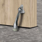 QCAA Heavy Duty Kickdown Door Stopper, 4", Zinc Die Cast, Satin Chrome, 8 Pack, Made in Taiwan