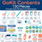 KeepGoing Travel First Aid Kit for Kids – 130 Pc. for Car, Home, Purse, Diaper Bag & Backpack with Latex-Free Bandages - Mini First Aid Kit Travel Size TSA-Approved
