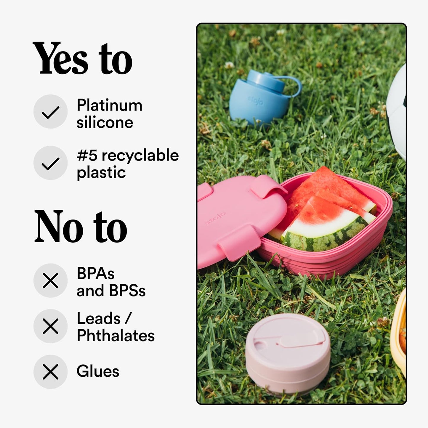STOJO Collapsible Sandwich Box – 24oz, Reusable Food Storage Container, Silicone Bowl for Hot/Cold Food – Meal Prep, Lunch, Camping, Hiking – Dishwasher Safe (Set of 1, Peony)
