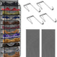 12 Pocket Over the Door Shoe Organizer,Reusable Breathable Large Mesh Bag Men's & Women's Sneaker Organizer,Shoe Organizer for Kids,Hanging Shoe Storage Hanging Bag (Gray)