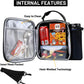 MIER Expandable Lunch Bag Insulated Lunch Box for Men to Work Travel Portable Lunchbox Bags with Shoulder Strap and Water Bottle Holder, Grey