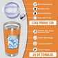 20 oz Tumbler Coffee Tavel Tumblers Bulk with Lid Stainless Steel Double Wall Vacuum Insulated Mug Powder Coated Cups fit Car Cupholder for Hot and Cold - Orange, 1Pack