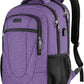 BIKROD Backpack for Women and Men, Extra Large School Backpacks for Teens, Water Resistant Back Pack Fits 17 Inch Laptop, Business Anti Theft Sturdy Computer Bag Gifts, Purple